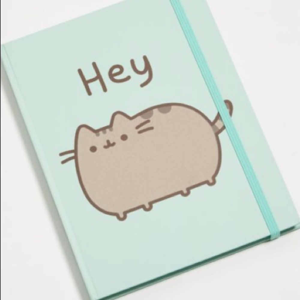 🛍Green Hey pusheen cat journal NWT